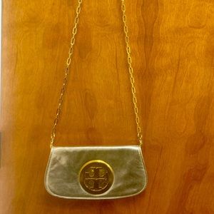 Tory Burch - Reva Clutch , Gold , Crossbody Bag